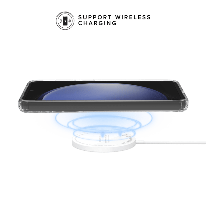 Coque hybride invisible pour Samsung Galaxy S23 FE 5G, Transparente