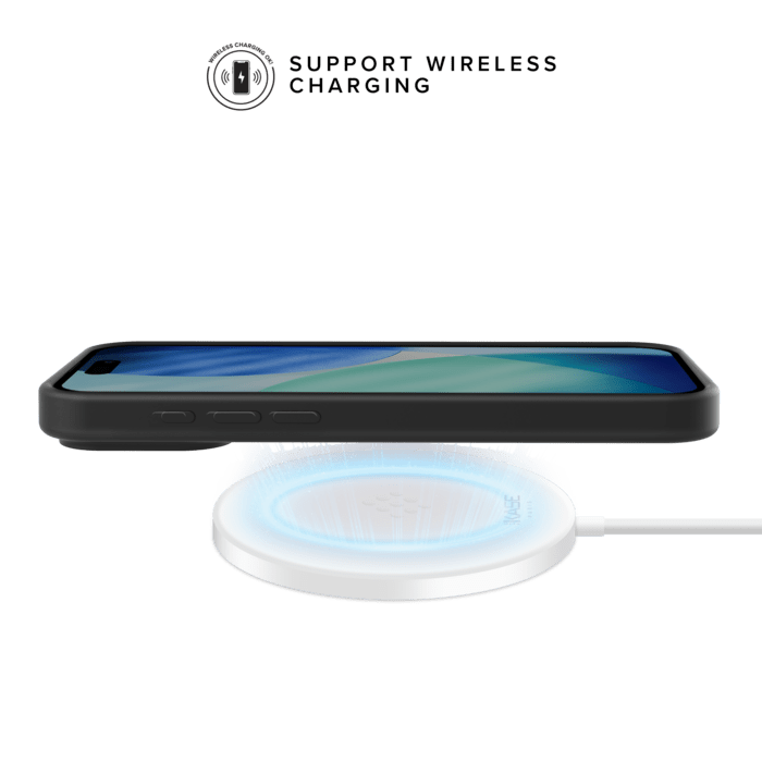 Coque antichoc en gel de silicone doux pour 55% de plastique recycl&eacute; Apple iPhone 17 Pro, Noir satin