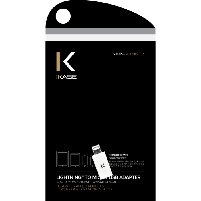 Adaptateur Lightning vers Micro USB, Blanc