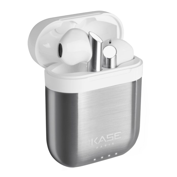 &Eacute;couteurs sans fil Sonik Ultra On-Ear avec bo&icirc;tier de chargement, Argent Titanium