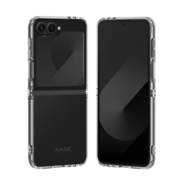 Coque hybride invisible fabriqu&eacute;e &agrave; 83 % de plastique recycl&eacute; pour Samsung Galaxy Z Flip6, transparente