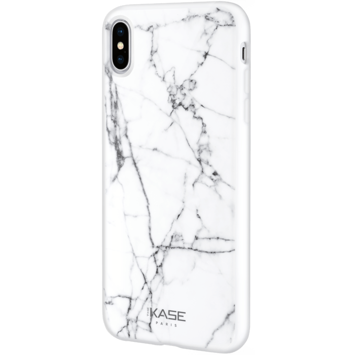 Marble Motif Case for Apple iPhone XS MAX, Bianco White