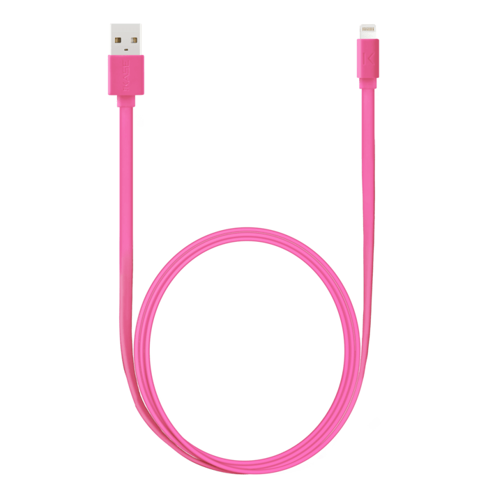 Speed 2.4A Apple MFi certified lightning charge/ sync cable (1M), Hot pink