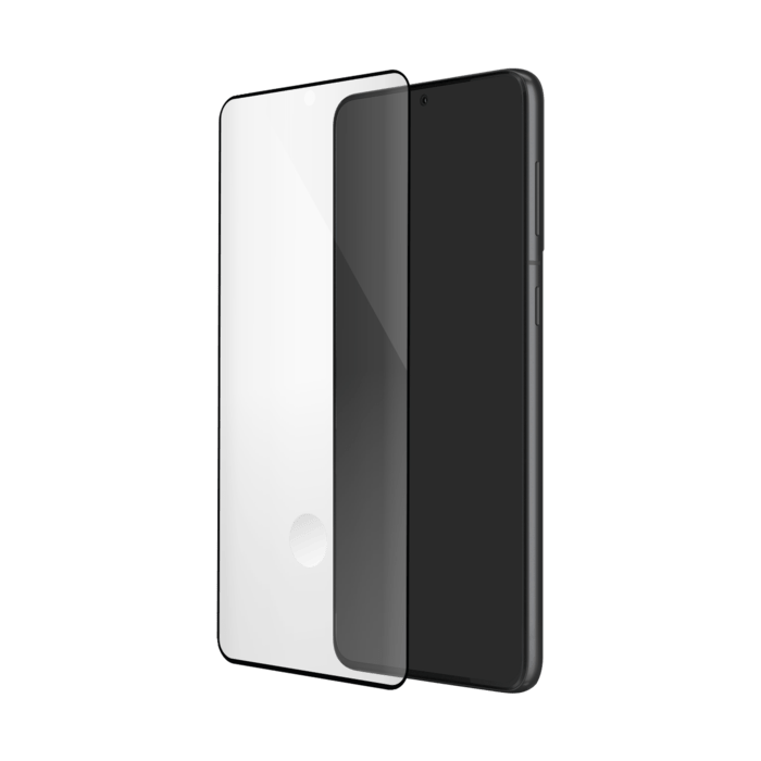 (O) Protection d'&eacute;cran en verre tremp&eacute; Bord &agrave; Bord Incurv&eacute; pour Samsung Galaxy S21 5G, Noir
