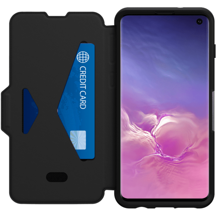 Otterbox Strada Series Coque Clapet pour Samsung Galaxy S10, Noir C&eacute;leste