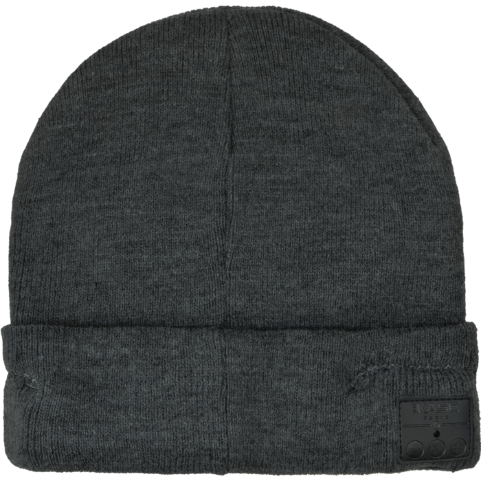 Casque Bluetooth Bonnet maille c&ocirc;tel&eacute;e, Gris