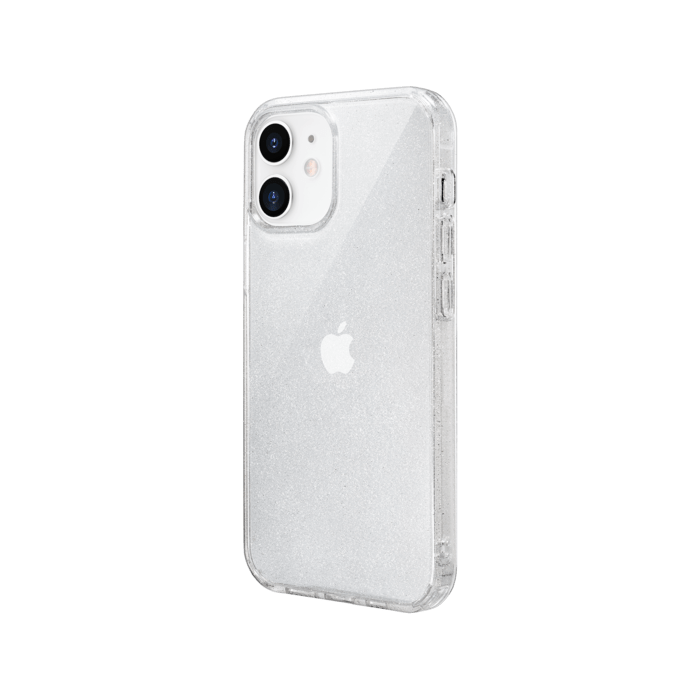Custodia ibrida Invisible Sparkling per Apple iPhone 12 mini, trasparente
