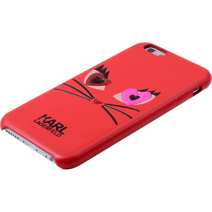 Karl Lagerfeld Choupette in Love 2 Coque pour Apple iPhone 6 Plus/6s Plus, Rouge