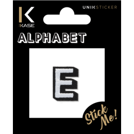 Letter E Embroidered Sticker