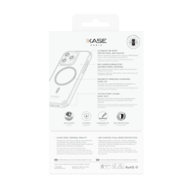 Coque antibact&eacute;rienne antichoc magn&eacute;tique invisible pour Apple iPhone 15 Pro, Transparente