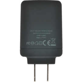 Case Universal Dual USB Charger (US) 3.1A, Cool Black