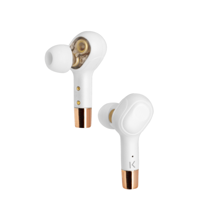 Sonik Pro In-Ear True Wireless Earpods con custodia di ricarica, bianco perla