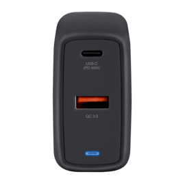 Caricabatteria da muro universale PowerPort Speed + Quick Charge 45W Dual USB EU (QC 4+ / Power Delivery), nero