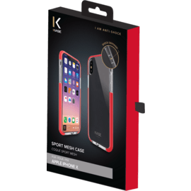 Coque Sport Mesh pour Apple iPhone X/XS, Rouge ardent