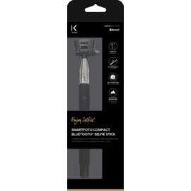 SmartFoto Compact Bluetooth Selfie Stick, Noir