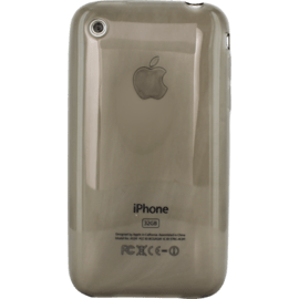 Coque pour Apple iPhone 3/3GS, silicone Gris Transparent