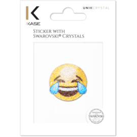 Sticker &eacute;moji cristaux Swarovski&reg;, Mort de rire MDR