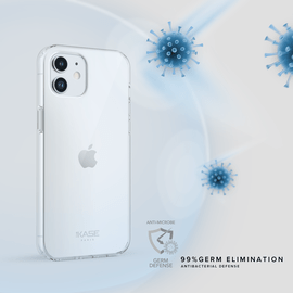 Coque antibact&eacute;rienne hybride invisible pour iPhone 12 mini, Transparente