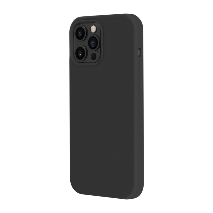 Coque en Gel de Silicone Doux pour Apple iPhone 13 Pro Max, Noir satin