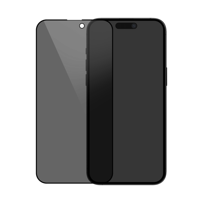 Protection d'écran antibactérienne en verre trempé ultra-résistant (100% de  surface couverte) pour Apple iPhone 12/12 Pro, Noir - The Kase