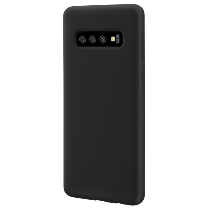 Coque en Gel de Silicone Doux pour Samsung Galaxy S10, Noir satin