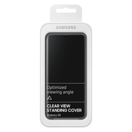 Clear View cover avec fonction Stand Noir Galaxy S9