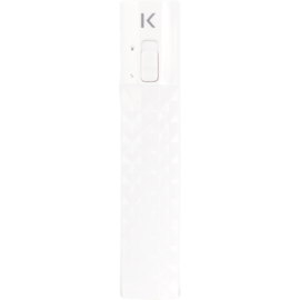 Lipstick Batterie Externe 2600 mAh, Blanc