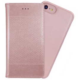 &Eacute;tui et Coque slim magn&eacute;tique 2-en-1 pour Apple iPhone 6/6s/7/8/SE 2020, Or Rose