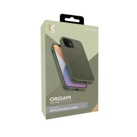 Coque Origami duo pour Apple iPhone 12 mini, Vert camouflage