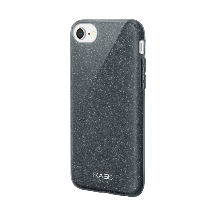 Coque slim pailletée étincelante pour Apple iPhone 7/8/SE 2020/SE 2022, Noir