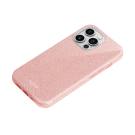 Coque slim pailletée étincelante pour Apple iPhone 13 Pro, Or Rose