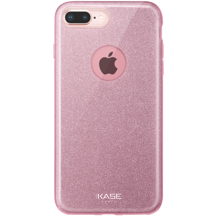 (Edition sp&eacute;ciale) Coque slim&nbsp;paillet&eacute;e &eacute;tincelante pour Apple iPhone 8 Plus, Or Rose