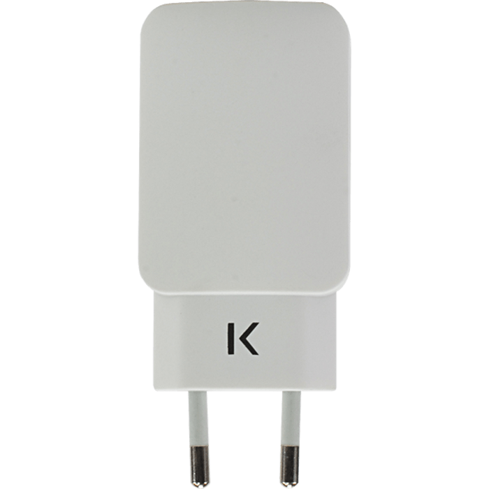 Chargeur Universel Double USB (EU) 3.1A, Blanc Lumineux