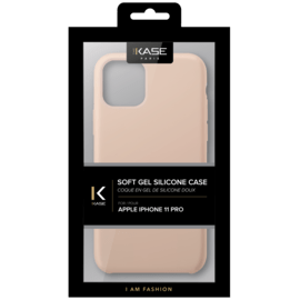 Coque en Gel de Silicone Doux pour Apple iPhone 11 Pro, Rose Sable