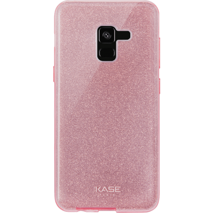 Coque slim pailletée étincelante pour Samsung Galaxy A8 (2018), Or Rose