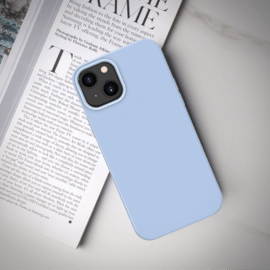 Coque antichoc en gel de silicone doux pour Apple iPhone 13, Bleu Lilas