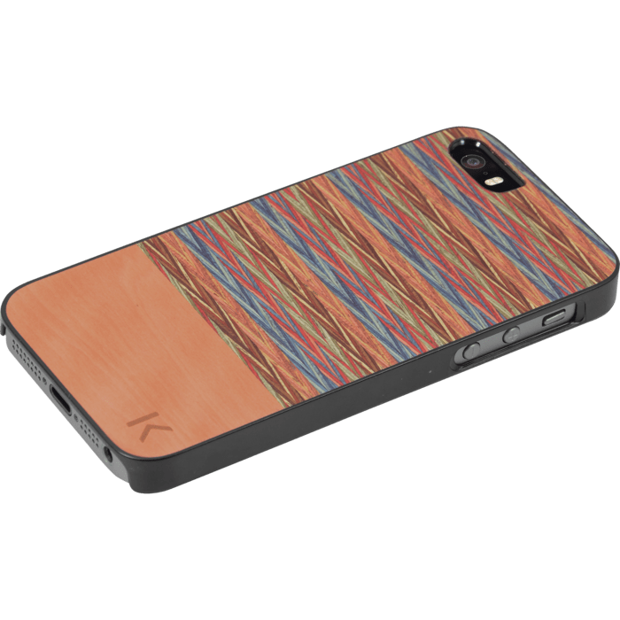 Coque bois pour Apple iPhone 5/5s/SE, Browny Check