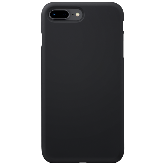 Coque antichoc en gel de silicone doux pour Apple iPhone 7/8 Plus, Noir satin