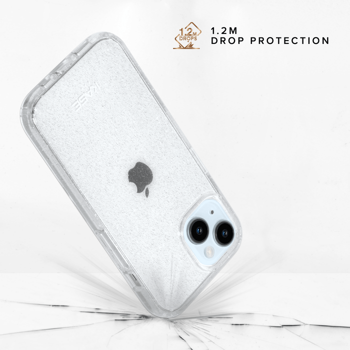 Coque hybride &eacute;tincelante invisible GEN 2.0 pour Apple iPhone 15, Transparente