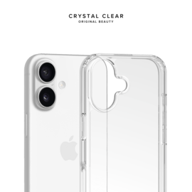 Coque hybride invisible fabriqu&eacute;e &agrave; 83 % de plastique recycl&eacute; pour Apple iPhone 17, transparente