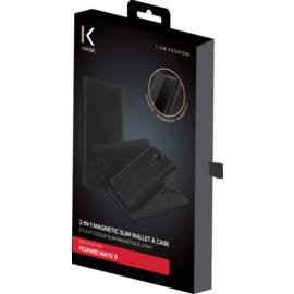 &Eacute;tui et Coque slim magn&eacute;tique 2-en-1 pour Huawei Mate 9, Noir