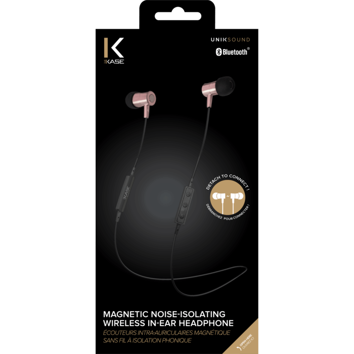 Magnetic Noise-isolating Wireless In-ear Headphone, Rose Gold