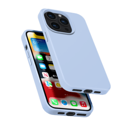 Coque antichoc en gel de silicone doux pour Apple iPhone 13 Pro, Bleu Lilas