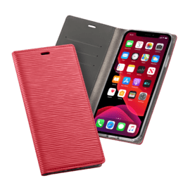 Diarycase 2.0 Coque clapet en cuir v&eacute;ritable avec support aimant&eacute; pour Apple iPhone 12 Pro Max, Rouge Bordeaux