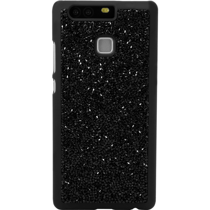 Coque Bling Strass pour Huawei P9, Minuit Noir