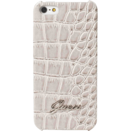 Guess Coque pour Apple iPhone 4/4S, Solide, croco Beige
