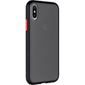 Coque Peach Garden Bi mati&egrave;re Dos fum&eacute; pour IPHONE 6+ / 6S+ / 7+ / 8+ Noire