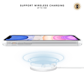 Coque hybride invisible pour Apple iPhone 11, Transparente