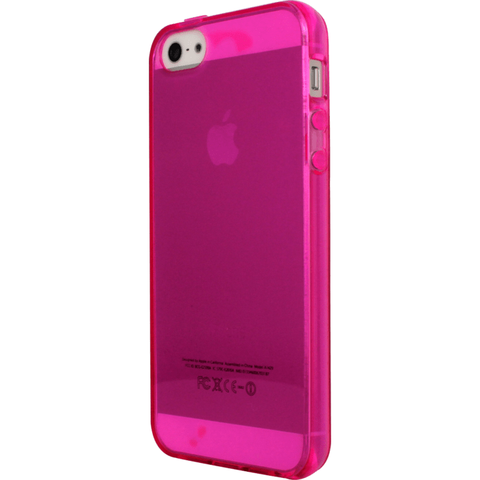 Coque pour Apple iPhone 5/5s/SE, silicone Rose Transparent