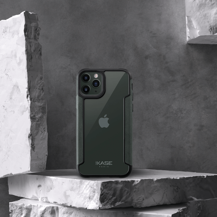 Coque hybride Vintage for Apple iPhone 11 Pro, Vert bor&eacute;ale